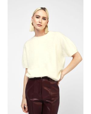 Dixie Pull Doux À Manches Courtes - Blanc