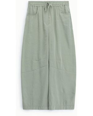 Dixie Trousers Larges À Taille Élastique Et Poches - Vert