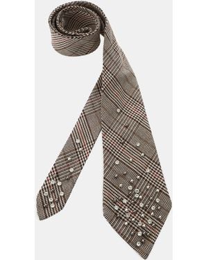 Dixie Cravate Tartan À Strass - Multicolore