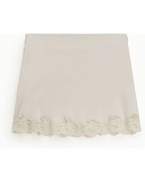 Dixie Gonna Corta Con Bordo - Bianco