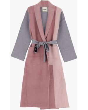 Dixie Cappotto Con Cintura E Blocchi Di Colore - Rosa