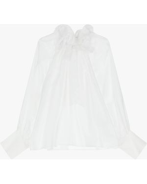 Dixie Chemise À Manches Longues Et Nœud - Blanc