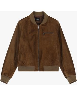 Dixie Giacca Bomber Zip Con Tasca - Marrone