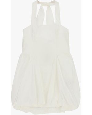 Dixie Abito Corto Con Spalline E Gonna Balloon - Bianco