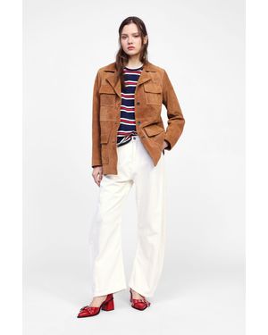 Dixie Pantaloni A Gamba Larga Con Vita Alta - Bianco
