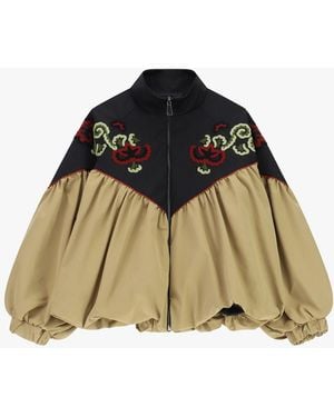 Dixie Bomber À Manches Volumineuses Et Broderie Sur Empiècement - Multicolore