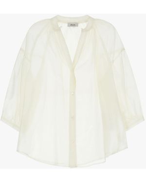 Dixie Camicia Ampia Fluida Con Maniche A 3/4 - Bianco
