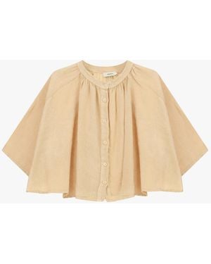 Dixie Camicia Corta Ampia Con Maniche A Pipistrello - Neutro