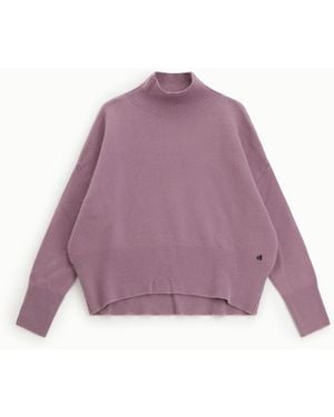 Dixie Pull Col Roulé À Manches Longues Larges - Violet