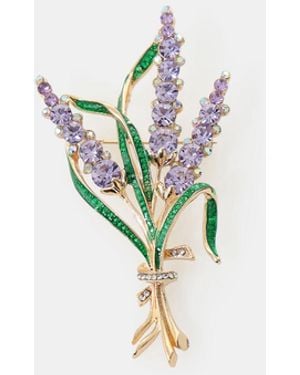 Dixie Spilla Bouquet Lavanda Con Cristalli - Blu