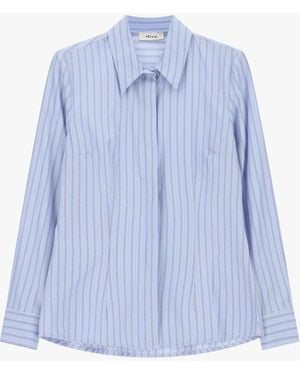 Dixie Chemise À Rayures Col Classique - Bleu