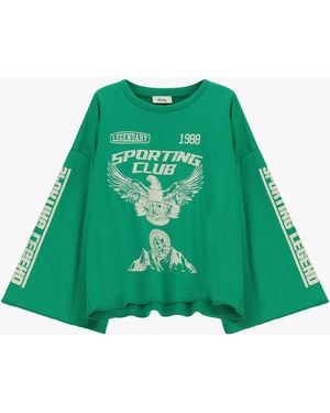 Dixie Sweat À Coupe Large Avec Imprimé Graphique - Vert