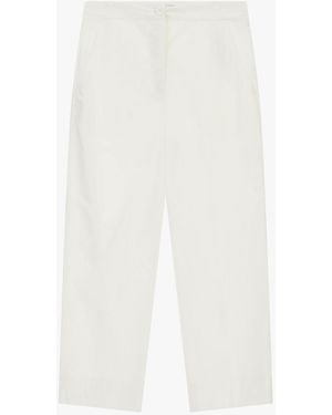 Dixie Pantalons Chino-Fit Poches Latérales Ourlet Retourné - Blanc