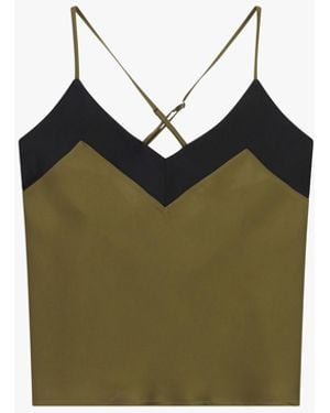 Dixie Top Con Spalline Sottili E Scollo A V - Verde