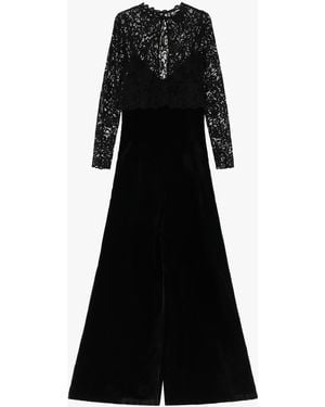 Dixie Jumpsuit Con Maniche Lunghe - Nero