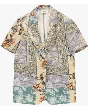 Dixie Giacca Camicia Stampa Fantasia Manica Corta - Multicolore