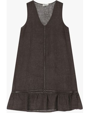 Dixie Vestito Corto Con Scollatura A V - Marrone