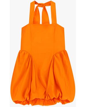 Dixie Robe Courte À Bretelles Et Jupe Ballon - Orange