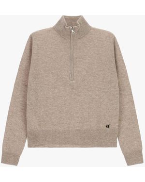 Dixie Pull Demi-Zip À Col Montant - Neutre