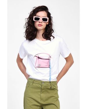 Dixie T-Shirt Con Stampa Borsa Decorativa - Bianco