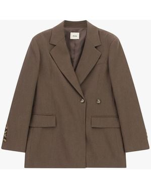 Dixie Blazer Doppiopetto Con Tasche Con Patta - Marrone