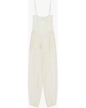 Dixie Jumpsuit Ampia Con Spalline E Fondo Elastico - Bianco