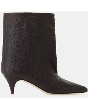 Dixie Bottes Texturées À Bout Pointu Et Petit Talon - Noir