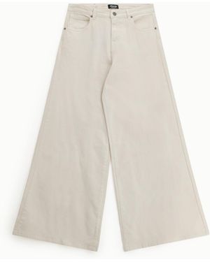 Dixie Jeans Jambe Large Taille Haute Avec Poches - Blanc