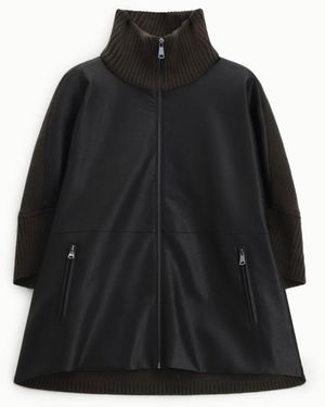 Dixie Outer Jackets Con Zip E Collo Alto A Costine - Nero
