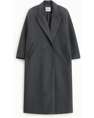 Dixie Manteau Long Croisé À Poches Latérales - Noir