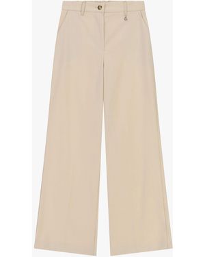 Dixie Pantalon Palazzo Taille Haute Avec Poches Latérales - Neutre