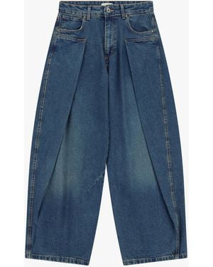 Dixie Jeans Balloon Taille Haute À Larges Plis - Bleu