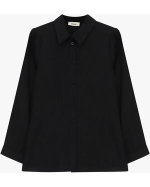 Dixie Chemise Classique À Manches Longues Et Col - Noir