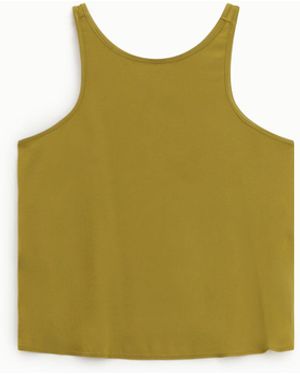 Dixie Top Svasato Con Spalline Larghe E Scollo Tondo - Verde