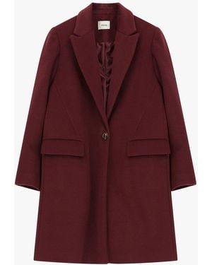 Dixie Manteau Boutonnage Simple À Poches À Rabat - Rouge