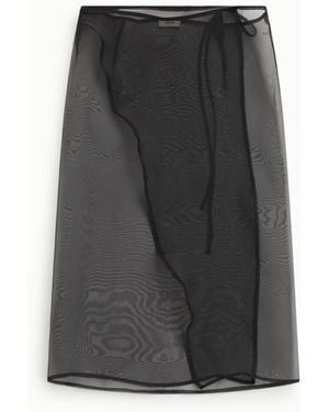 Dixie Jupe Longue Transparente Ceinture Réglable - Noir