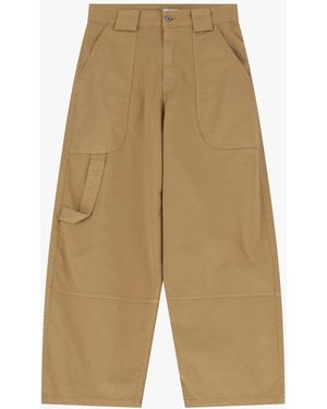 Dixie Pantalon Large Taille Haute - Neutre