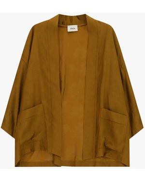 Dixie Blazer Ampio Con Motivo Floreale Jacquard E Tasche - Neutro