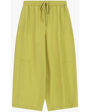Dixie Pantalons Larges Avec Taille Élastique Et Lien - Jaune