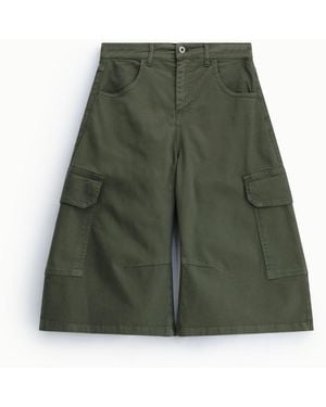 Dixie Bermuda Con Tasche Cargo E Taglio Ampio - Verde