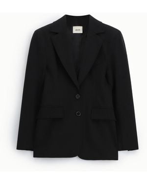 Dixie Blazer Monopetto Classico Con Tasche A Patta - Nero
