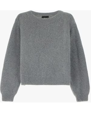 Dixie Pullover Morbido A Maniche Lunghe - Grigio