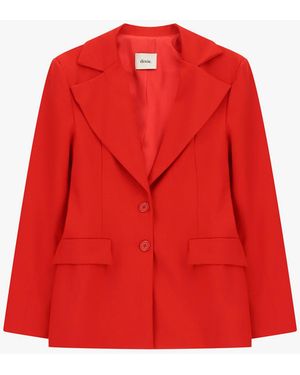 Dixie Blazer À Un Bouton Avec Poches À Rabat - Rouge