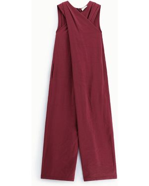Dixie Jumpsuit Ampia Senza Maniche Con Scollo Asimmetrico - Viola