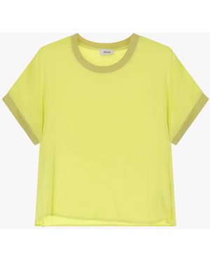 Dixie T-Shirt Maniche Corte Girocollo - Giallo