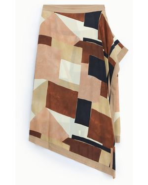 Dixie Gonna Midi Asimmetrica Con Stampa Geometrica - Multicolore