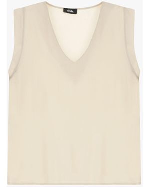 Dixie Top Senza Maniche Con Scollo A V - Bianco