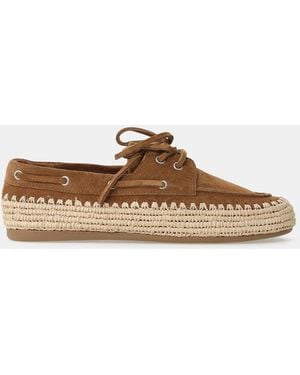 Dixie Lace-Up Shoes À Semelle Tressée Et Surpiqûres - Multicolore