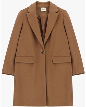 Dixie Manteau Boutonnage Simple À Poches À Rabat - Marron