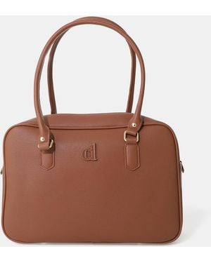 Dixie Borsa Con Doppio Manico Regolabile - Marrone